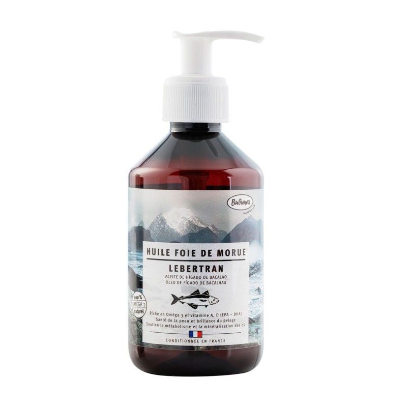 Bubimex Huile de foie de morue pour chien et chat