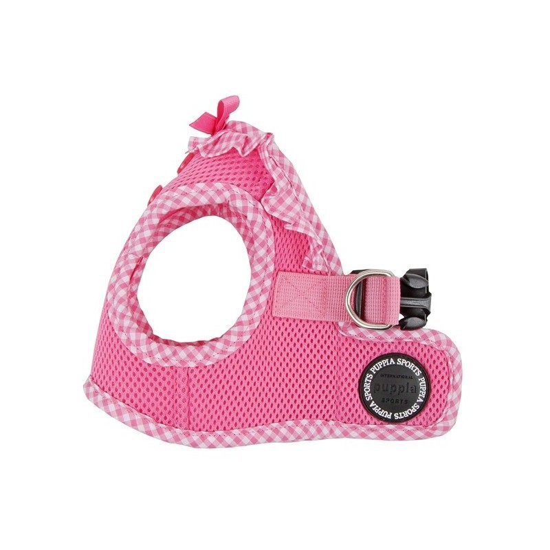 Puppia Vivien  Harnais veste confort pour chien  Vichy rose