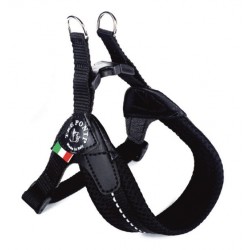 Tre Ponti Sottopancia Harnais Pour Petit Chien Et Chat Avec Sangle Reglable Noir