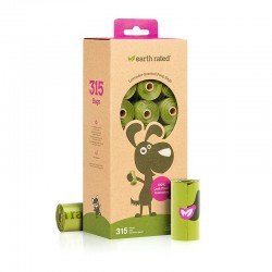 Earth Rated | 21 recharges de 15 sacs ramasse-crottes biodégradables | Lavande