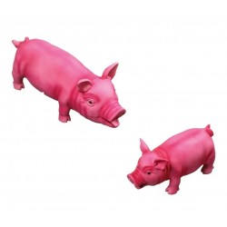 Karlie | Cochon rose en latex avec bruit de cochon | Jouet pour chien