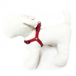 Freedog | Harnais pour chien en nylon avec des surpiqûres réfléchissantes | Rouge