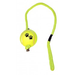 Flamingo | Balle de tennis avec corde de 45 cm | Jouet pour chien