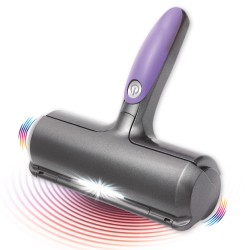 Brosse anti poils animaux - FUR DADDY™ - Ramasse poils chat / chien - Violet et Gris - Adulte - Pour Canapé/Vêtements/Voiture