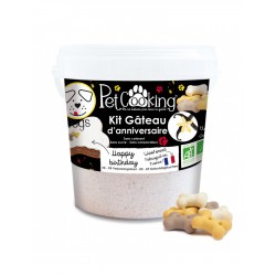 PetCooking | Kit pour gâteau d'anniversaire pour chien vanille os | 350g