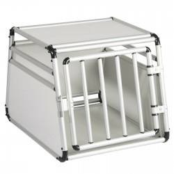 Box de Transport Aluminium Cage de Chien Transport pour Chien Mobile 54x69x50cm
