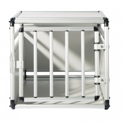 Box de Transport Aluminium Cage de Chien Transport pour Chien Mobile 54x69x50cm