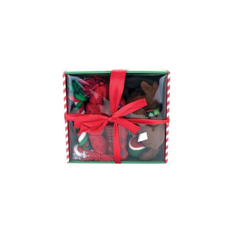 Doogy Coffret de noël pour chien avec un lot de 6 jouet