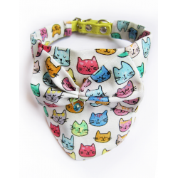 Chat || Bandana-Foulard Print Têtes