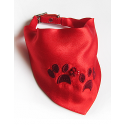 Chien || Bandana-Foulard Pattes Rouge