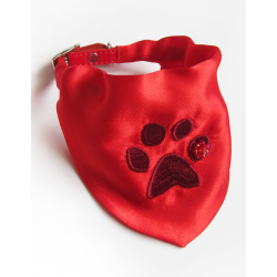 Chien || Bandana-Foulard Patte Rouge