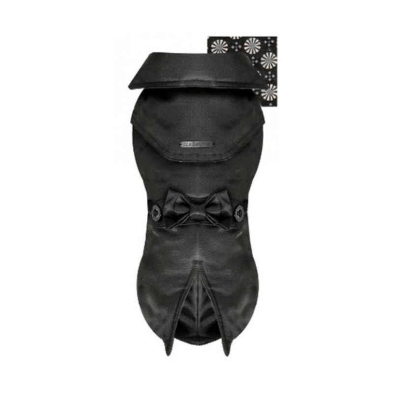 Milk Pepper Rain Bow Chien Manteau avec n ud Noir