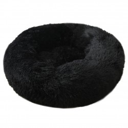 Pets Lover Store | Coussin douillet pour chien et chat en peluche "Donut" | Noir