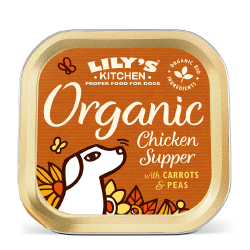 Lily's Kitchen Organic Chicken | Pâtée bio pour chien au poulet, carottes, petits pois