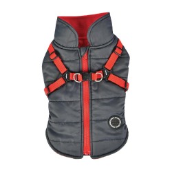 Puppia Mountaineer II | Manteau matelassé imperméable pour chien | Gris