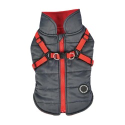 Puppia Mountaineer II |  Manteau matelassé imperméable pour chien | Gris