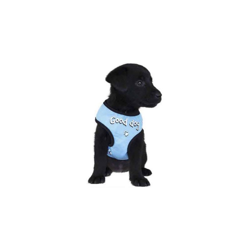 Harnais tee shirt Good Dog bleu