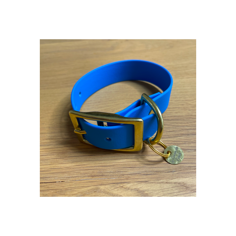 Le Cocon De César | Collier Pour Chien Funky Sangle Enduite | Bleu