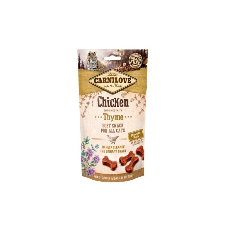 Snack Carnilove Chat - Semi-humide Poulet au thym Snack Carnilove Chat - Semi-humide Poulet au thym