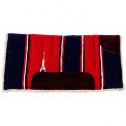 Tapis navajo WESTRIDE matelassé - Couleur : rouge/noir/blanc, Taille : poney, 60 x 60 cm env