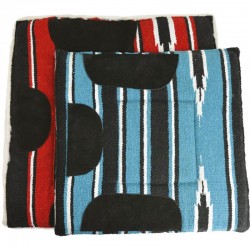 Tapis navajo WESTRIDE matelassé - Couleur : turquoise/noir/blanc, Taille : shetland, 50 x 52 cm env.