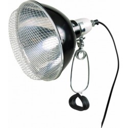 Lampe reflecteur à pince avec la grille de sécurité Dimensions: ø 25 Puissance maxi: 250 W