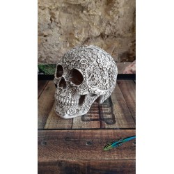 Crâne Floral  18x12x15cm