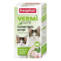 Beaphar VermiPure | 50 Comprimés vermifuge chaton et chat aux plantes