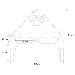 Double gamelle avec support pour chat et chien