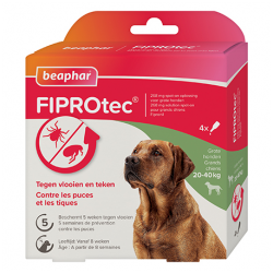 FIPROtec, pipettes antiparasitaires pour chien de 20 à 40kg