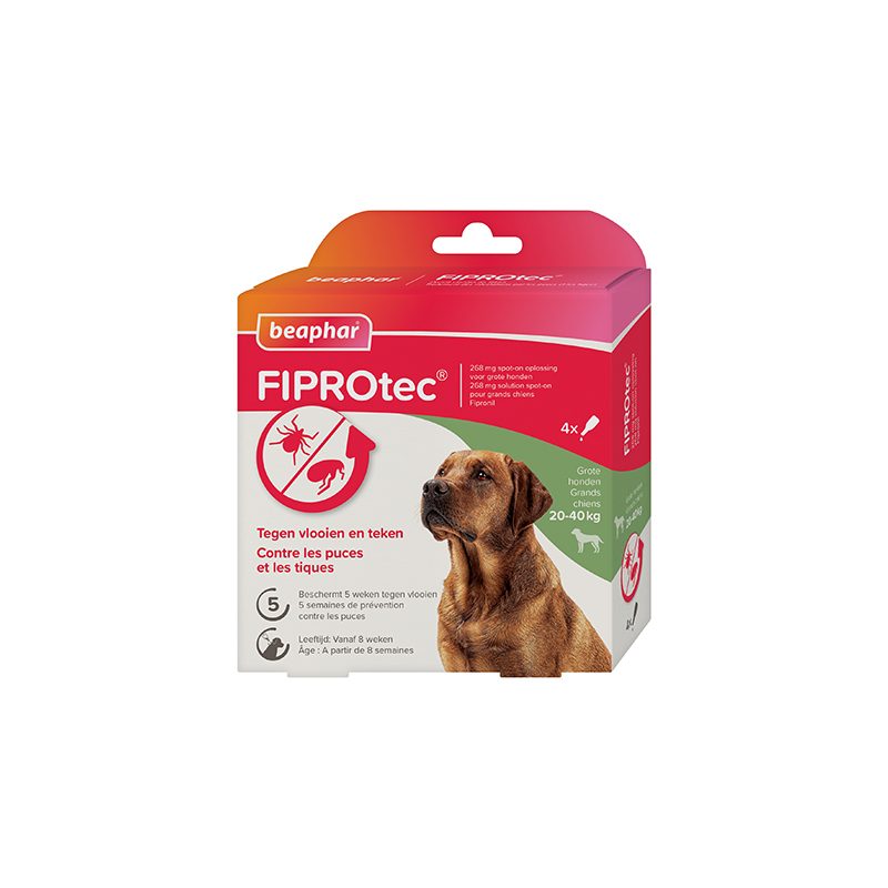 FIPROtec, pipettes antiparasitaires pour chien de 20 à 40kg