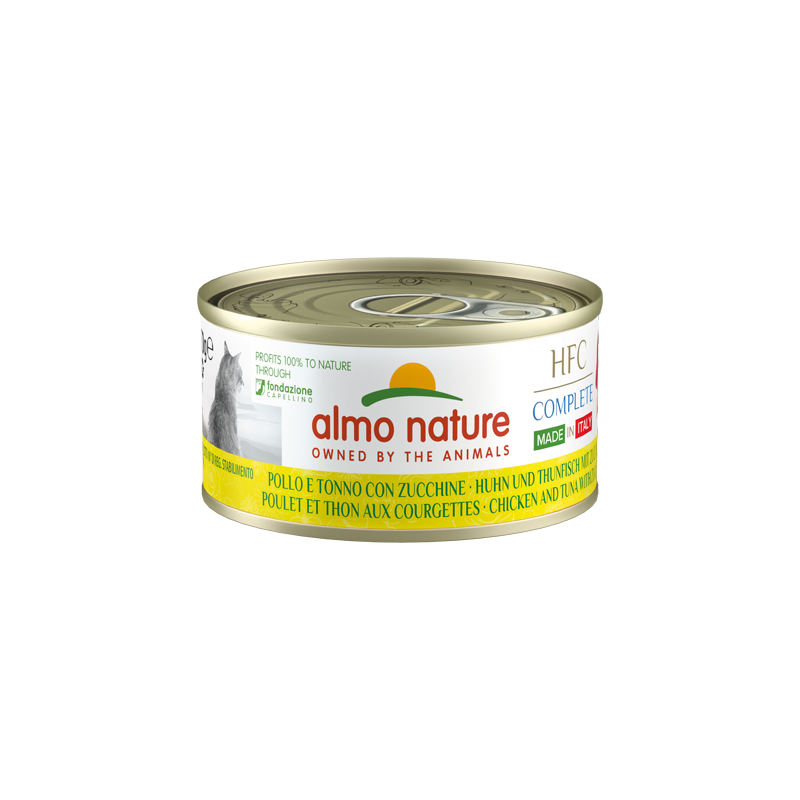 Almo Nature - HFC Poulet & Thon aux Courgettes Made in Italy 70g