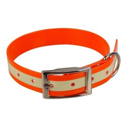 collier Biothane phosphorecent 25 mm - orange - jokidog
