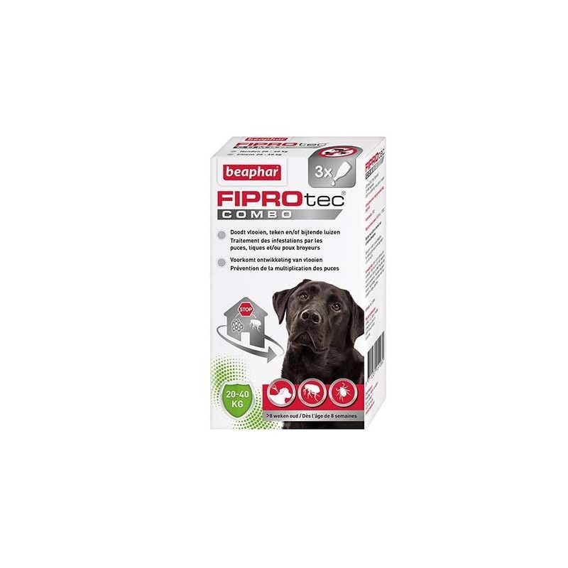 Beaphar - FIPROtec® COMBO 268mg/241,2mg Solution pour spot-on pour grands chiens