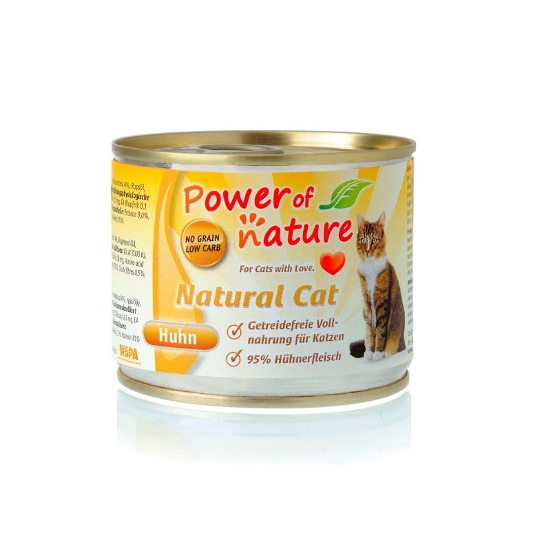 Power of Nature | Boîte Natural Cat 95% Poulet 200g