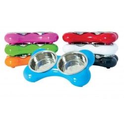 Wouapy | Chien | The Bone Double Bol | Blanc