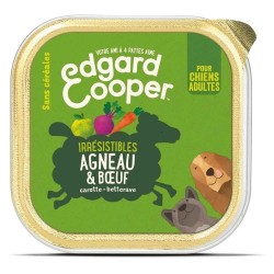 Edgar Cooper Barquette Patée Naturelle Chien Adulte Sans Céréales 150G Agneau/Boeuf Frais