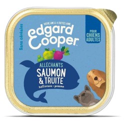 Edgar Cooper Barquette Patée Naturelle Chien Adulte Sans Céréales 150G Saumon/Truite Frais