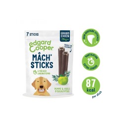 Edgar Cooper Dental Naturel Grand Chien Adulte Sachet De 7 Sticks Eucalyptus/Pomme