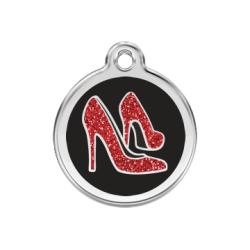 RedDingo Medaille Avec Paillettes Chaussure Rouge Noire