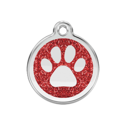RedDingo Medaille Avec Paillettes Patte Rouge