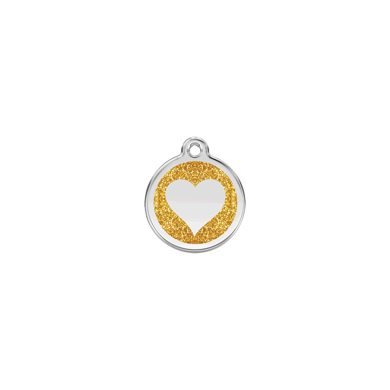 RedDingo Medaille Avec Paillettes Coeur Or