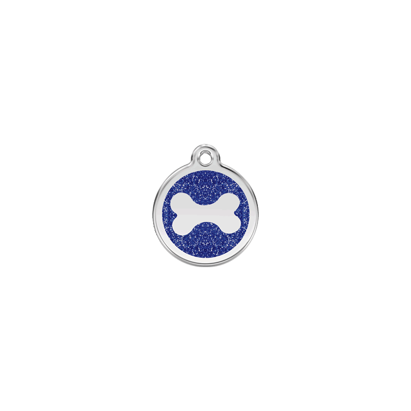 RedDingo Medaille Avec Paillettes Os Bleu Foncé