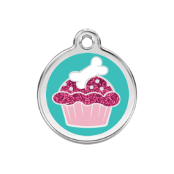 RedDingo Medaille Avec Paillettes Cupcake Turquoise