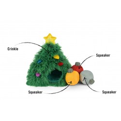 JOUET INTERACTIF EN PELUCHE POUR CHIEN - SAPIN DE NOEL - PET PLAY