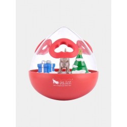 JOUET DISTRIBUTEUR DE FRIANDISES POUR CHIEN - WOBBLE BALL ROUGE - PET PLAY