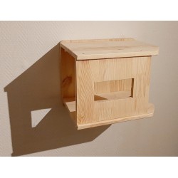 Cabane tunnel murale en bois pour chat