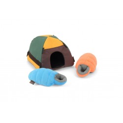 JOUET EN PELUCHE POUR CHIEN - TENTE CAMPING - PETPLAY