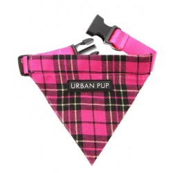 Urban Pup/ Bandana Tartan rose Fuchsia