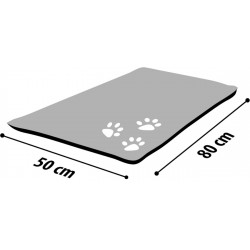 Serviette microfibre absorbante grise 50 x 80 cm